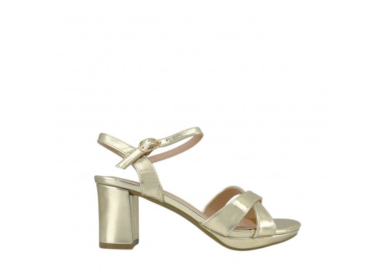 Sandalia Tacón Ancho PU